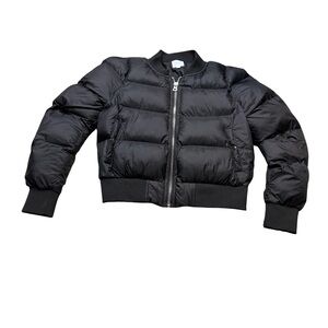 ✨🖤 Sen Black Cropped Puffer Bomber Jacket XS 🖤✨